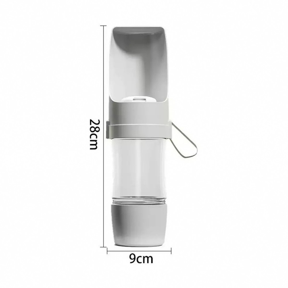 Portable Pet Water Bottle Food Container 500ml Dispenser Dogs Cats Travel