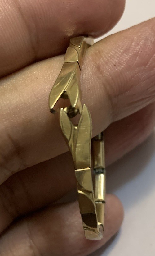 ANTIQUE EDWARDIAN GATE ENGRAVED GOLD FILLED BRACELET 1910 Jewelry