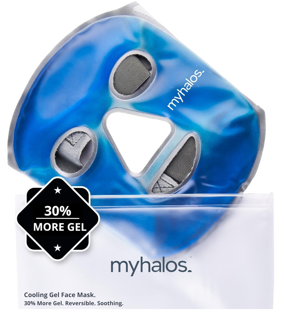 MyHalos Frozen Face Mask for Pain Relief, Migraine & Wisdom Teeth Relief Ice Mask