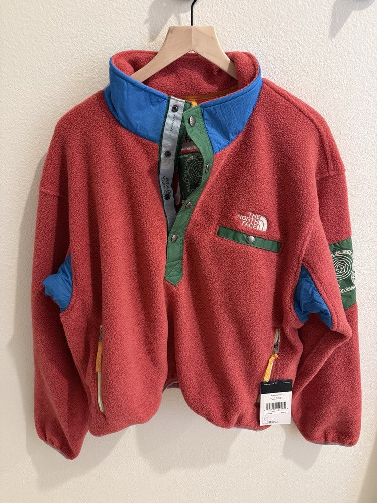 North Face x Brain Dead 89 Fleece Pullover in Sunbaked Red Size L  