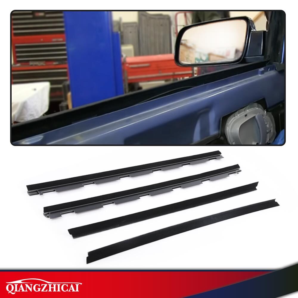 4Pc Inner & Outer Window Sweep Felt Seal Weatherstrip Kit Fit For Chevy Truck US