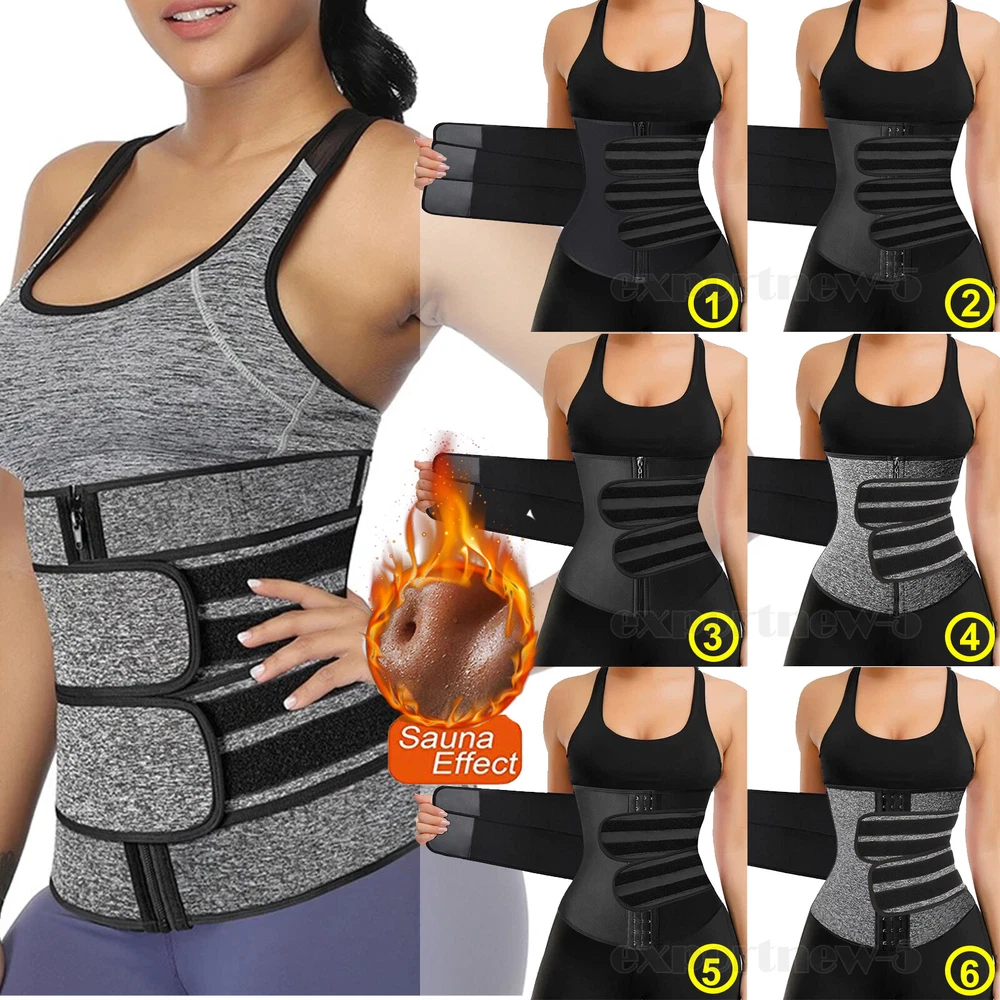 Women's Waist Trainer Corset for Weight Loss & Gym Workouts with Sauna Sweat Neoprene Band