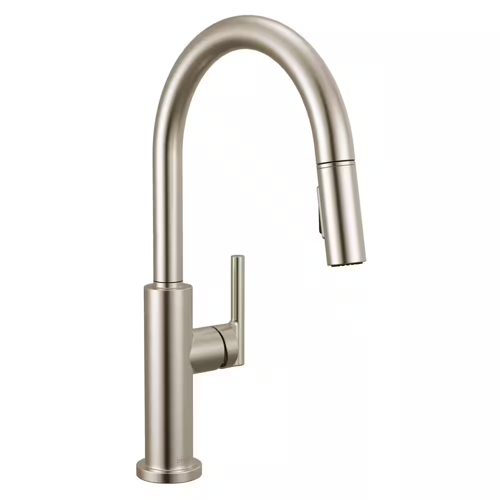 Nicoli Single Handle Pull Down Sprayer Kitchen Faucet Slim Stainless Steel Design