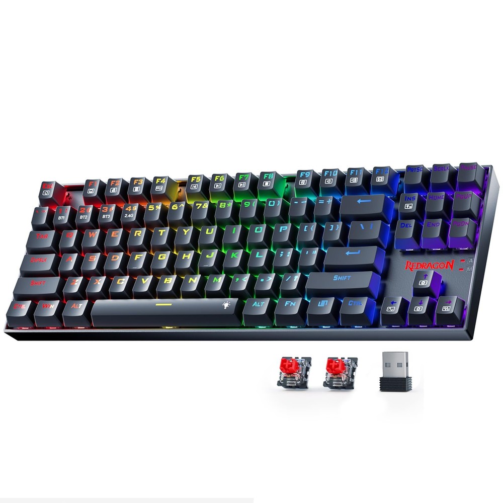 Wireless Tri-Mode Mechanical Gaming Keyboard with Aluminum Frame and RGB Backlight