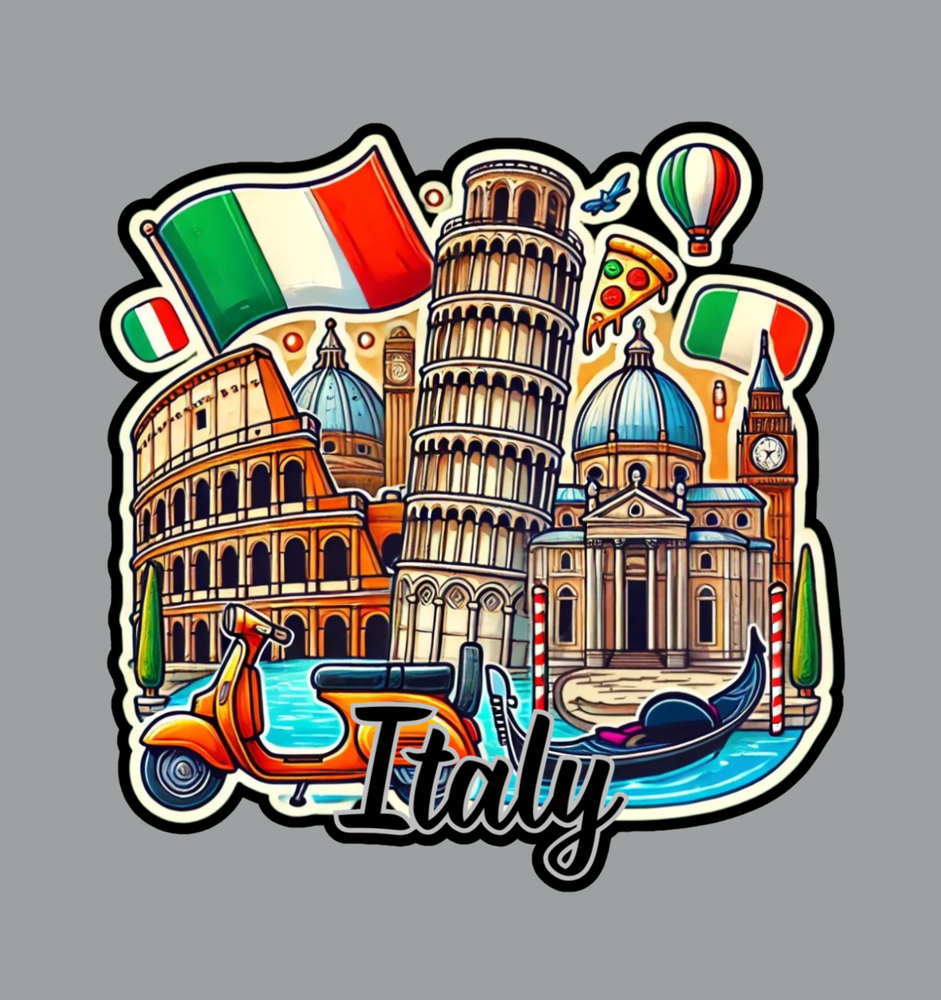 Italy Laptop Sticker