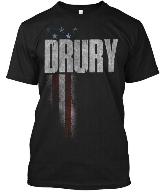 Drury Family American Flag T-Shirt Made in the USA Size S to 5XL