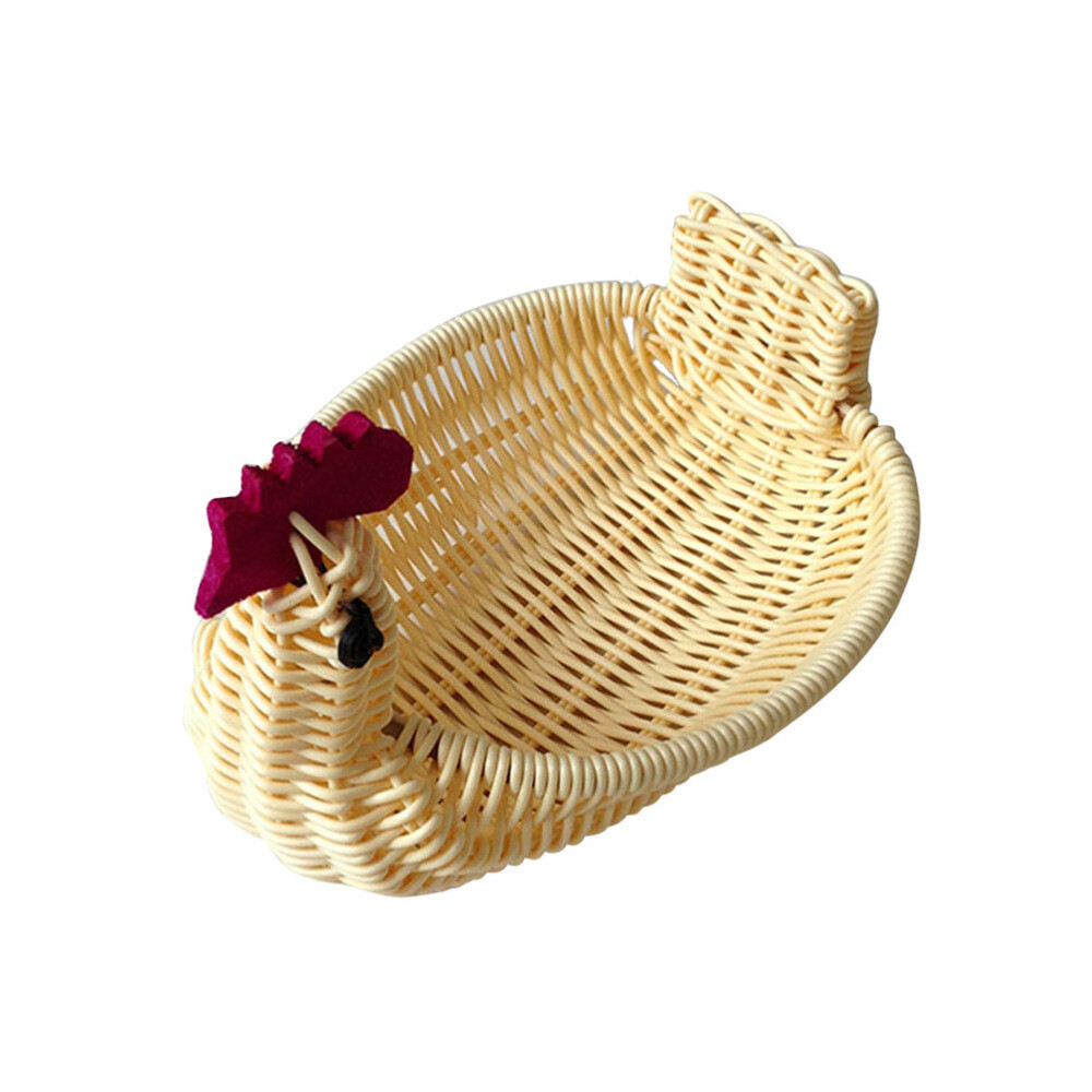 Rattan Basket Oval Flower Basket Rattan Snack Basket Oval Fruit Basket