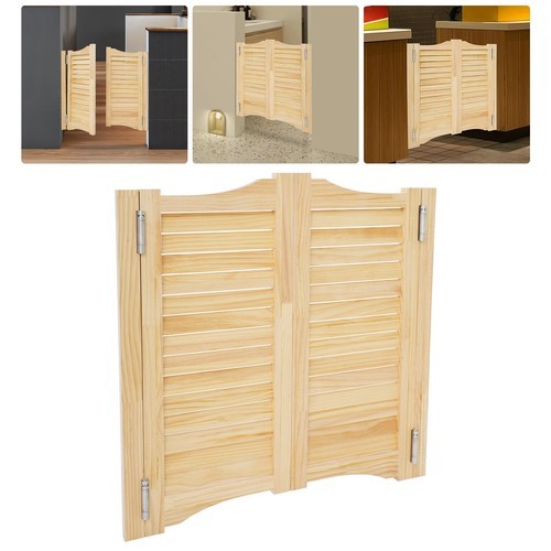 Cafe Swinging Door Solid Wood Saloon Doors with Hinges Porch Entrance Partition