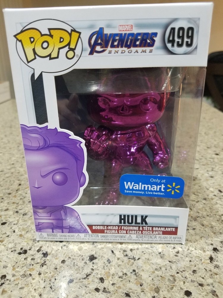 Funko Pop! Marvel Avengers Endgame Purple Chrome Hulk #499 Walmart Exclusive