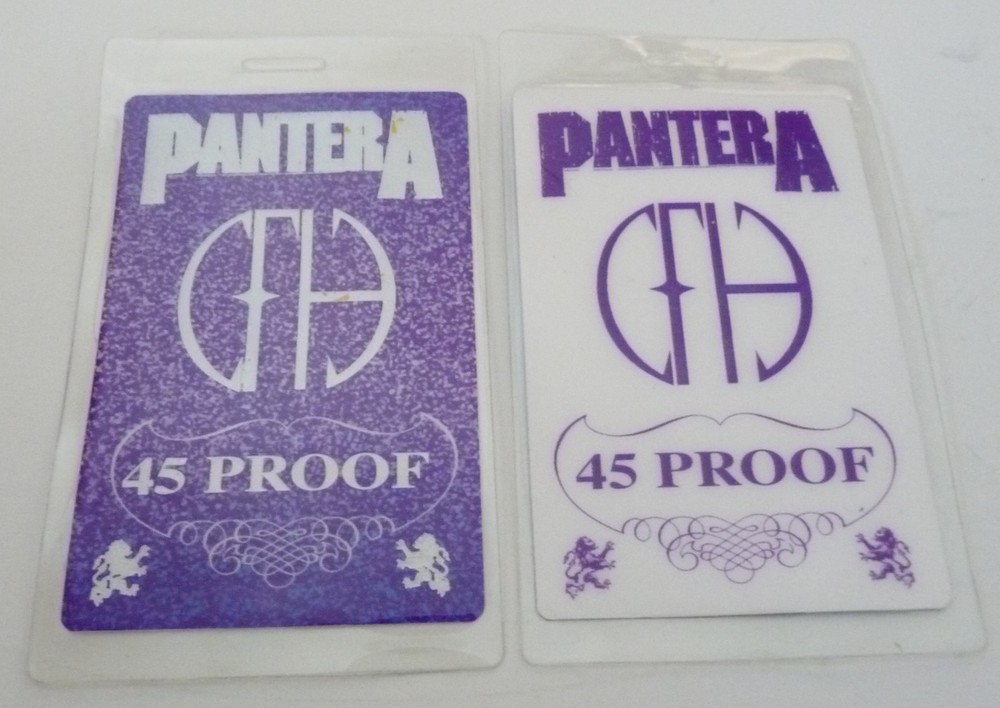 Pantera 45 Proof Concert Tour Backstage Laminate Pass D13