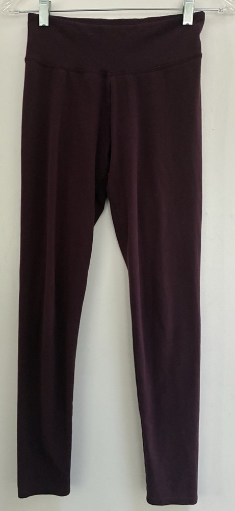 Aerie Chill Play Move Womens Everyday Stretch Cotton Full Length Leggings Plum S