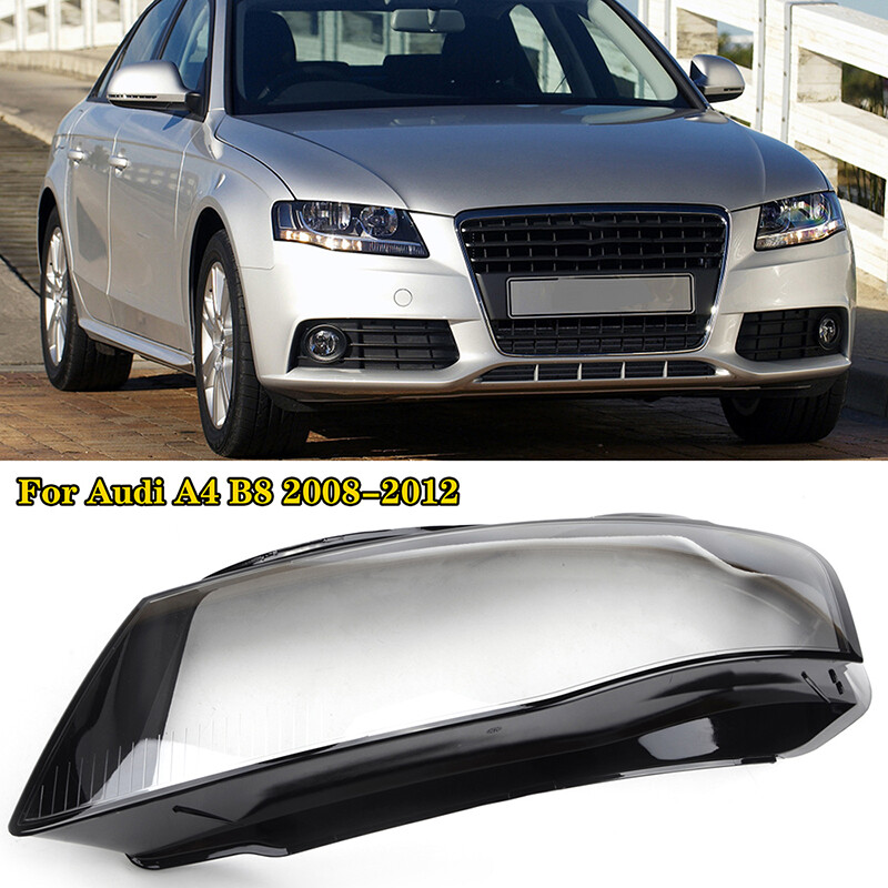Driver Left Side Clear Headlamp Cover Headlight Lens For Audi A4 2009 - 2012