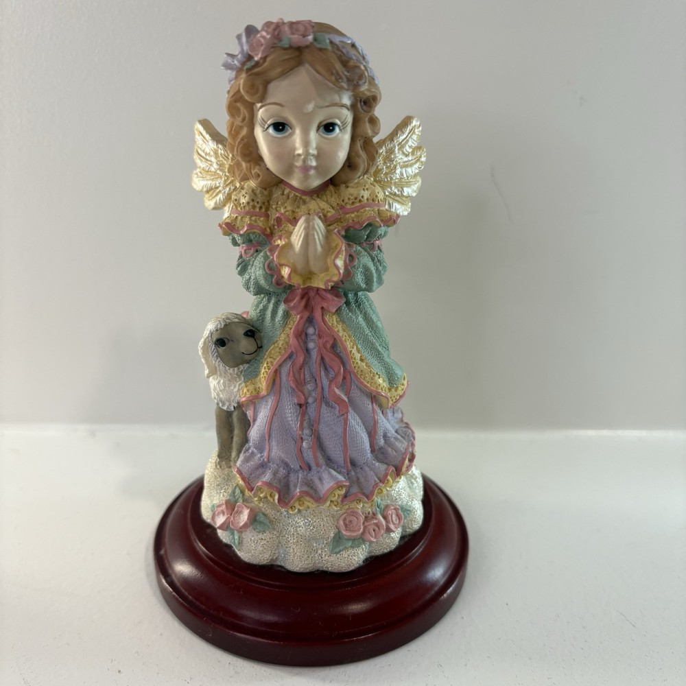 House of Lloyd 1999 Easter Angel With Lamb Figurine