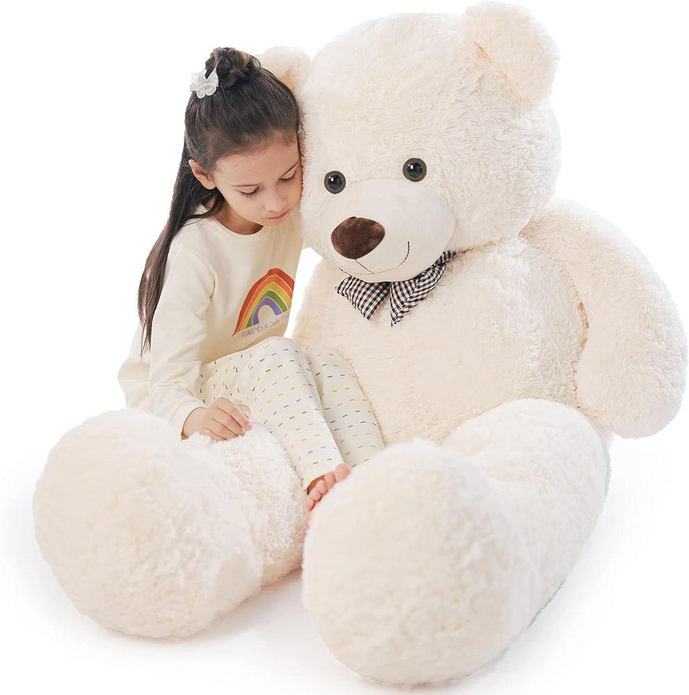 Poutmac Big Teddy Bear 4Ft Giant White Soft Stuffed Animals Cute Plush Toy for