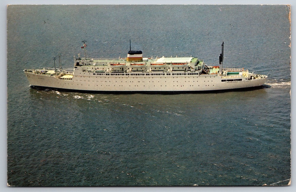 Vintage SS Atlantic Cruise Ship Postcard by Sunlane Express Z12