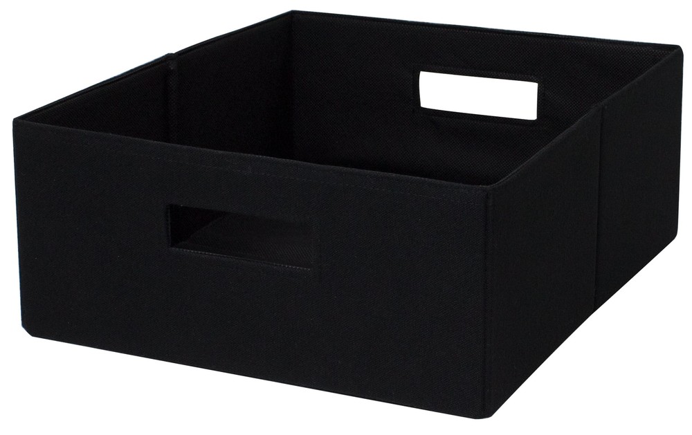 Better Homes & Gardens 2-Pack Black Half-Size Fabric Storage Bins