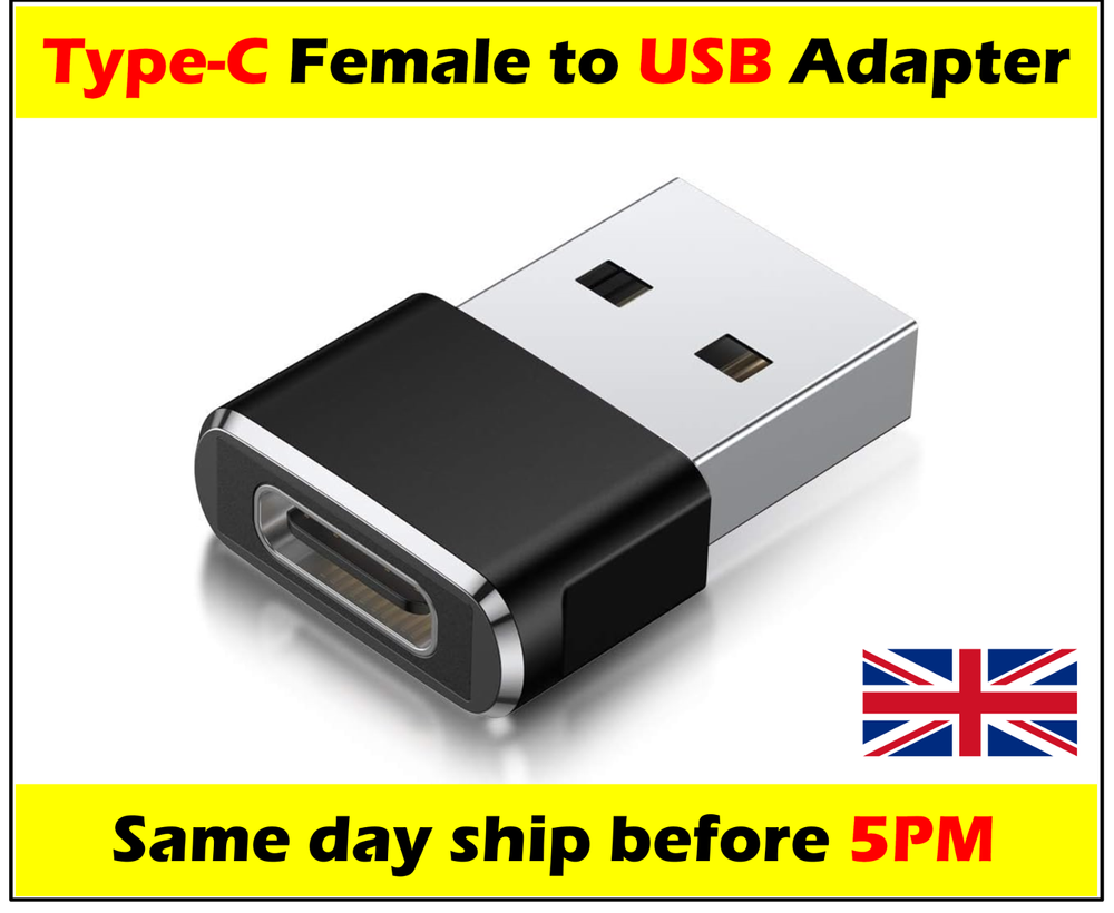 USB Type-C Female to USB 2.0 Male Adapter Converter Charger
