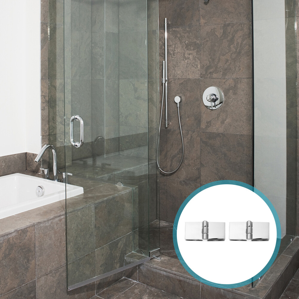 2-Piece Glass Cabinet Door Hinges for Cabinets & Windows