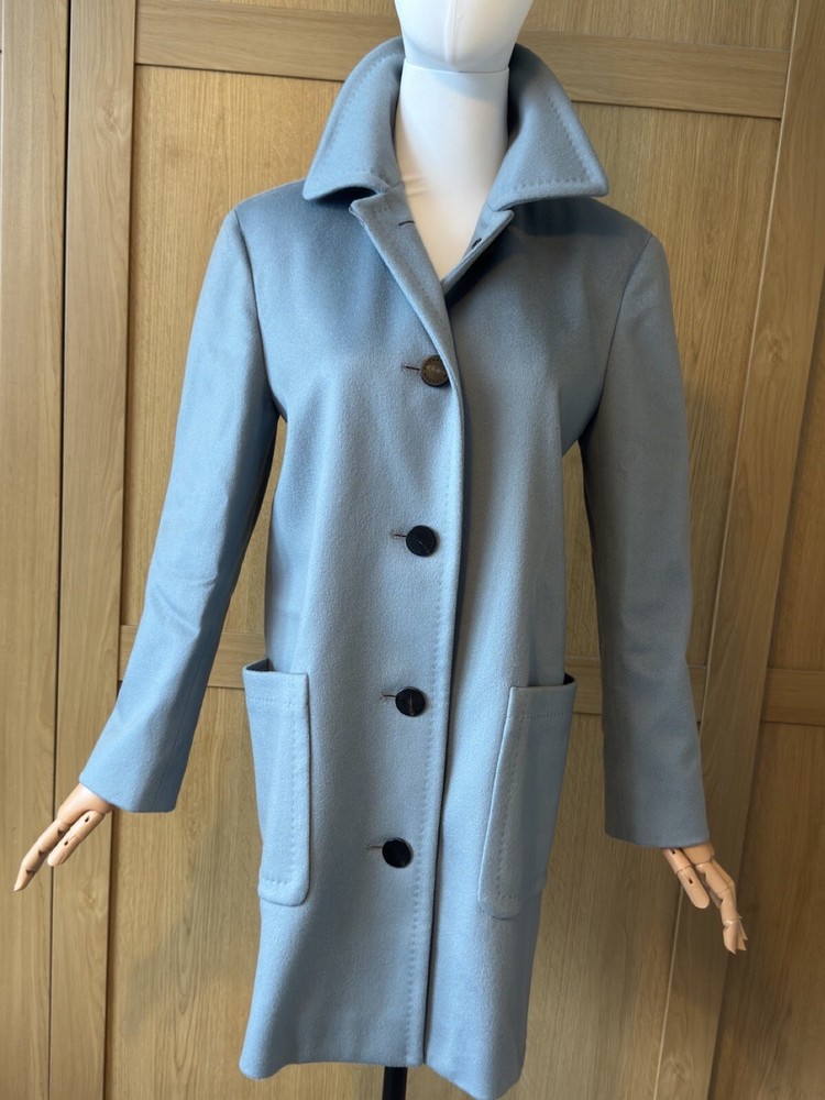 Vintage Aquascutum Duck Egg Blue 100% Wool Size 8 Uk