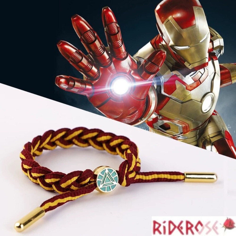 Hand-Woven Marvel Iron Man A Gold Edition Bracelet for Couples
