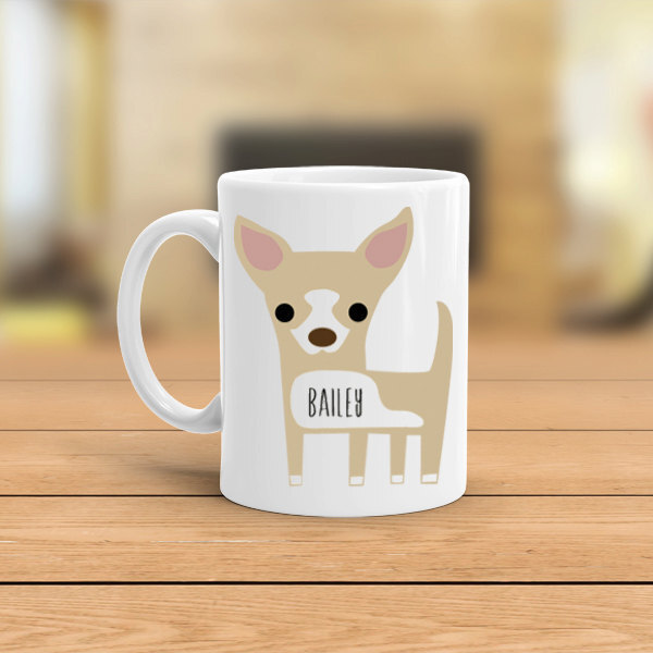 Personalized Chihuahua Coffee Mug Custom Name 11oz 15oz Dishwasher Microwave