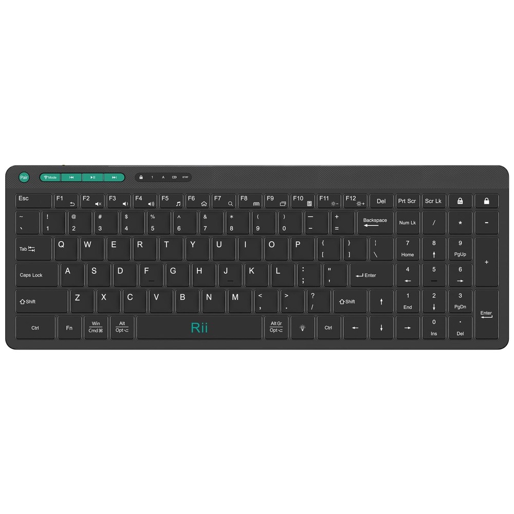 Rii Bluetooth Keyboard,Wireless Keyboard Bluetooth 5.1,Dual Model Backlit Key...