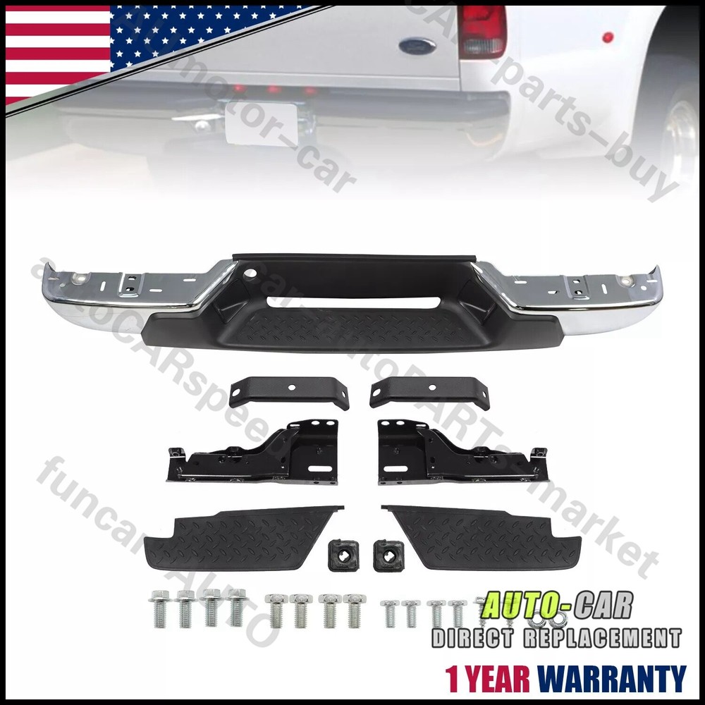 Chrome Steel Rear Bumper Assembly Fit For 08 09 10-2012 Chevrolet Colorado USA