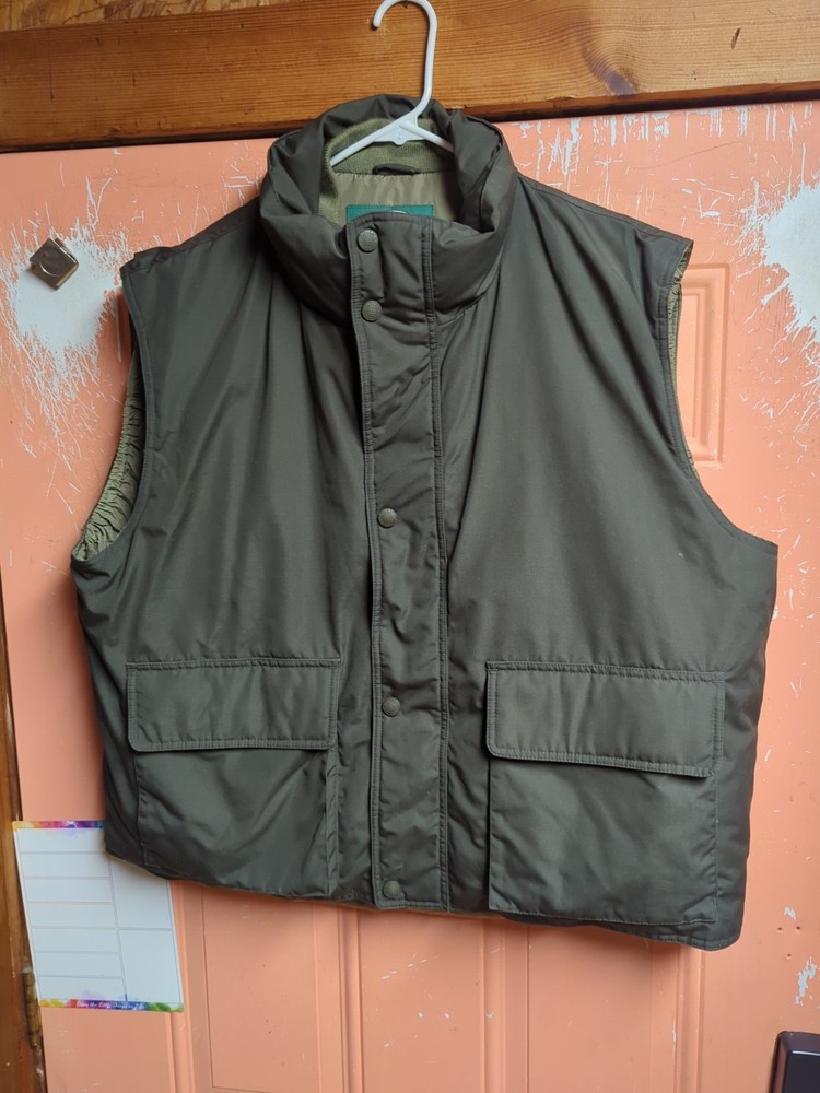 Vintage Cabela's Men's XL Green Down Puffer Chore Vest