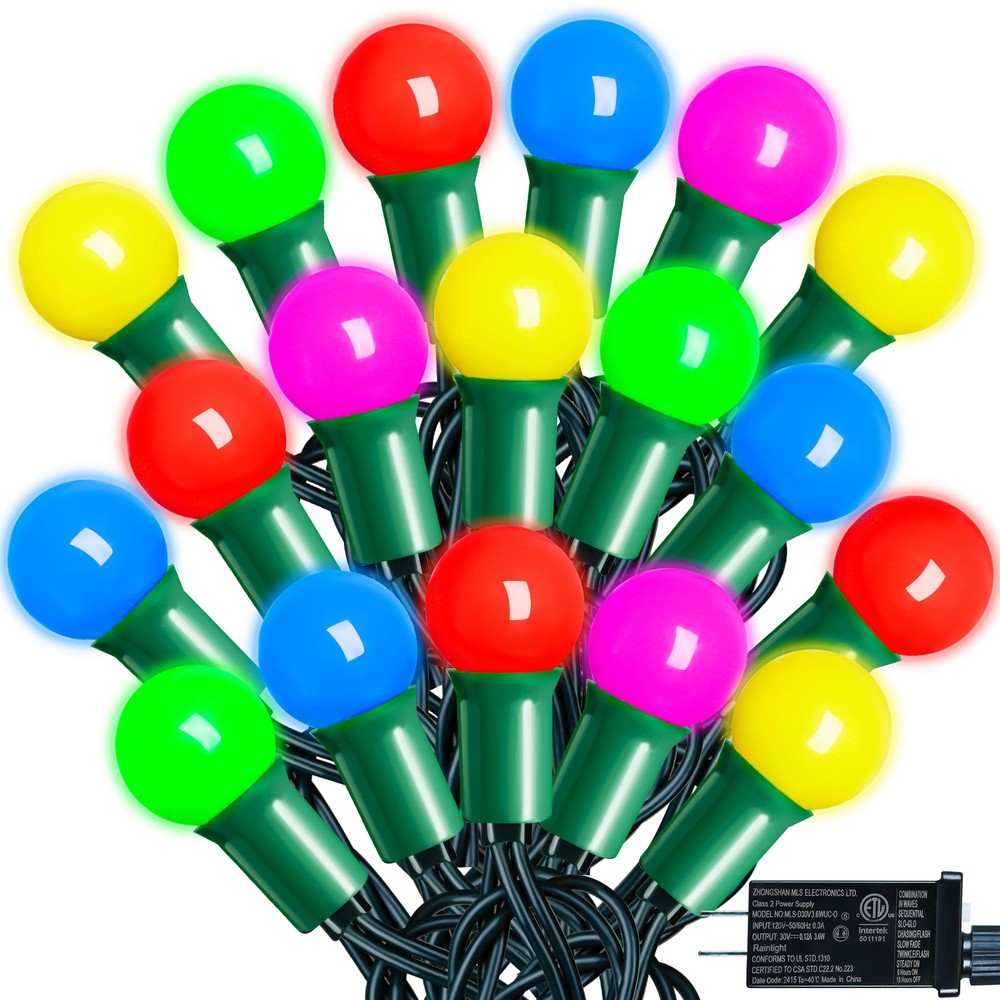 100LED G15 Christmas String Lights - 39ft globe Fairy Lights with Timing Func...