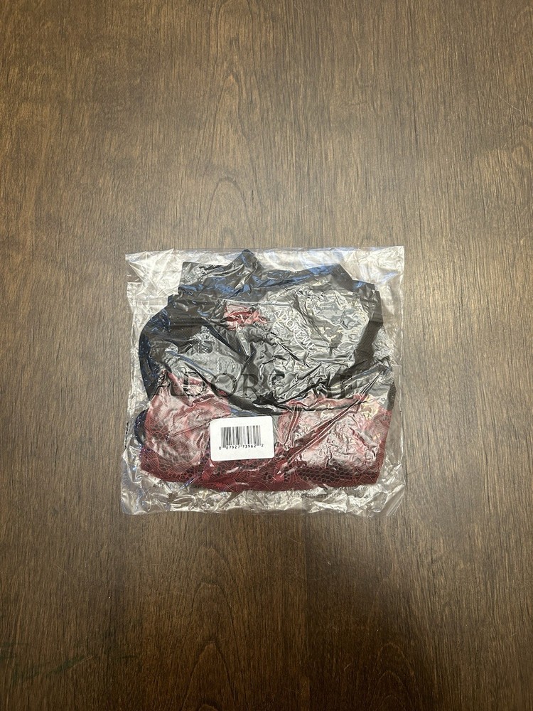 Adore Me Womens Hipster Panties Size Large Black Maroon Lace Mesh