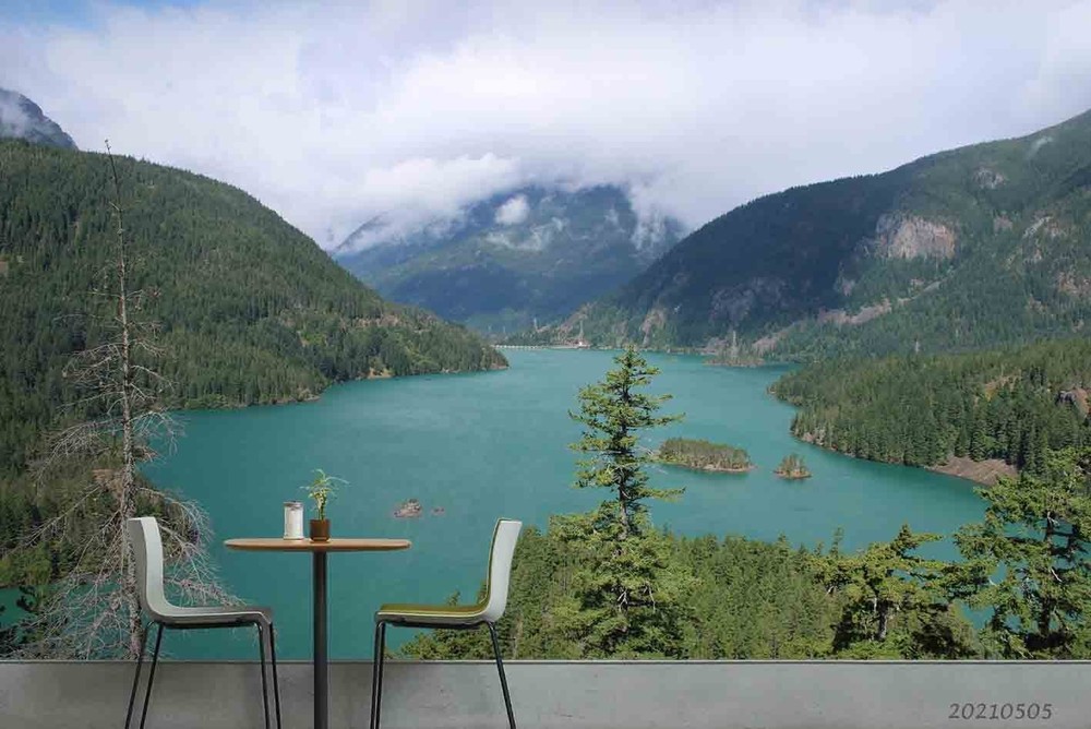 3D Mountain Forest Lake Landscape Wall Murals Wallpaper Murals Wall Sticker 4