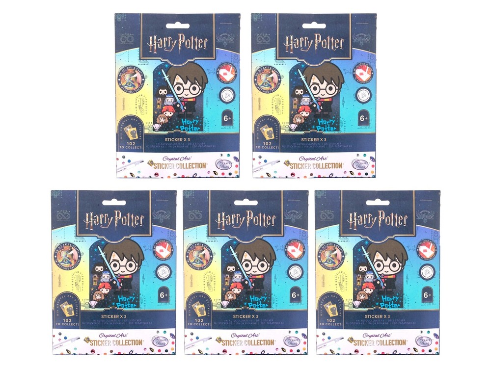 Lot of (5) Craft Buddy Harry Potter Crystal Art Sticker Packs