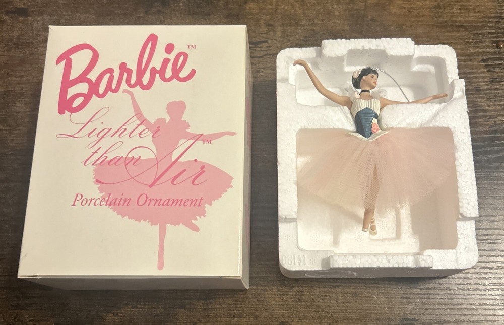 Avon Barbie Lighter Than Air Porcelain Ornament 01’ Ballerina 32cm Caucasian