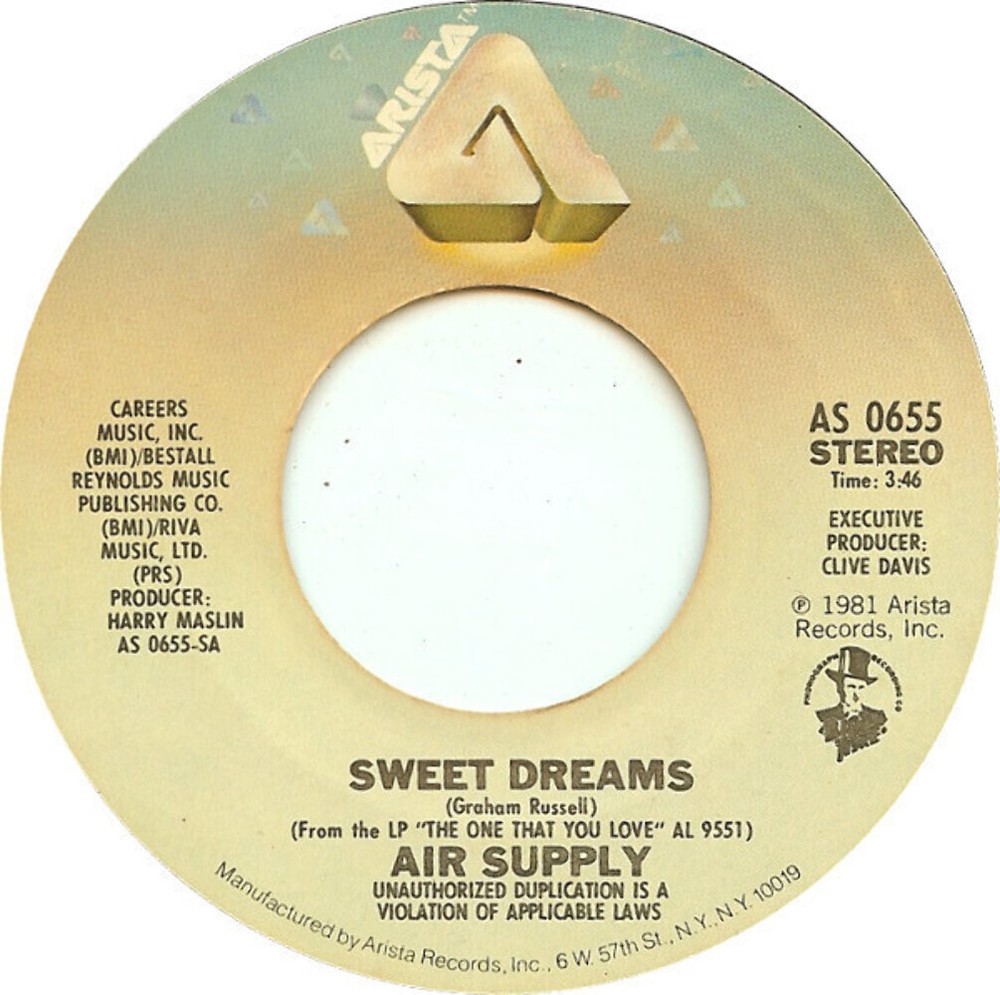 Air Supply - Sweet Dreams / Don't Turn Me Away (7