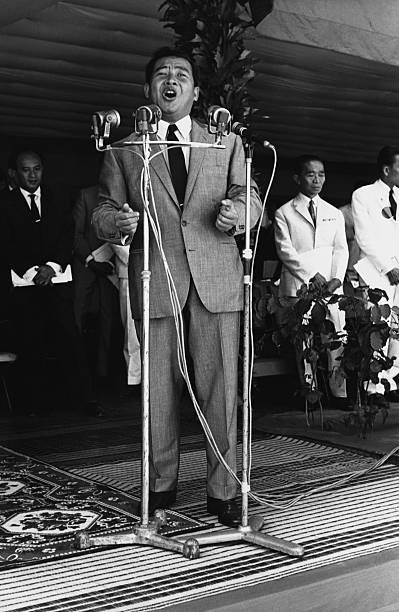 Prince Norodom Sihanouk of Cambodia delivers an emotional speech Old Photo
