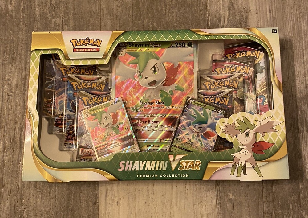 Shaymin VStar Premium Collection Box - 8 Booster Packs - Sealed Brand New
