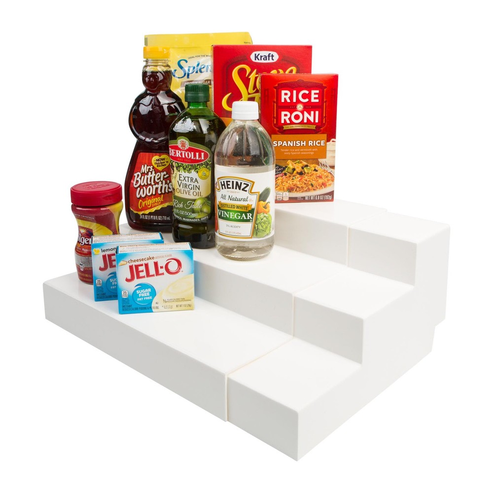 3-Tier Adjustable Cabinet Pantry Shelf for Canned Food Storage