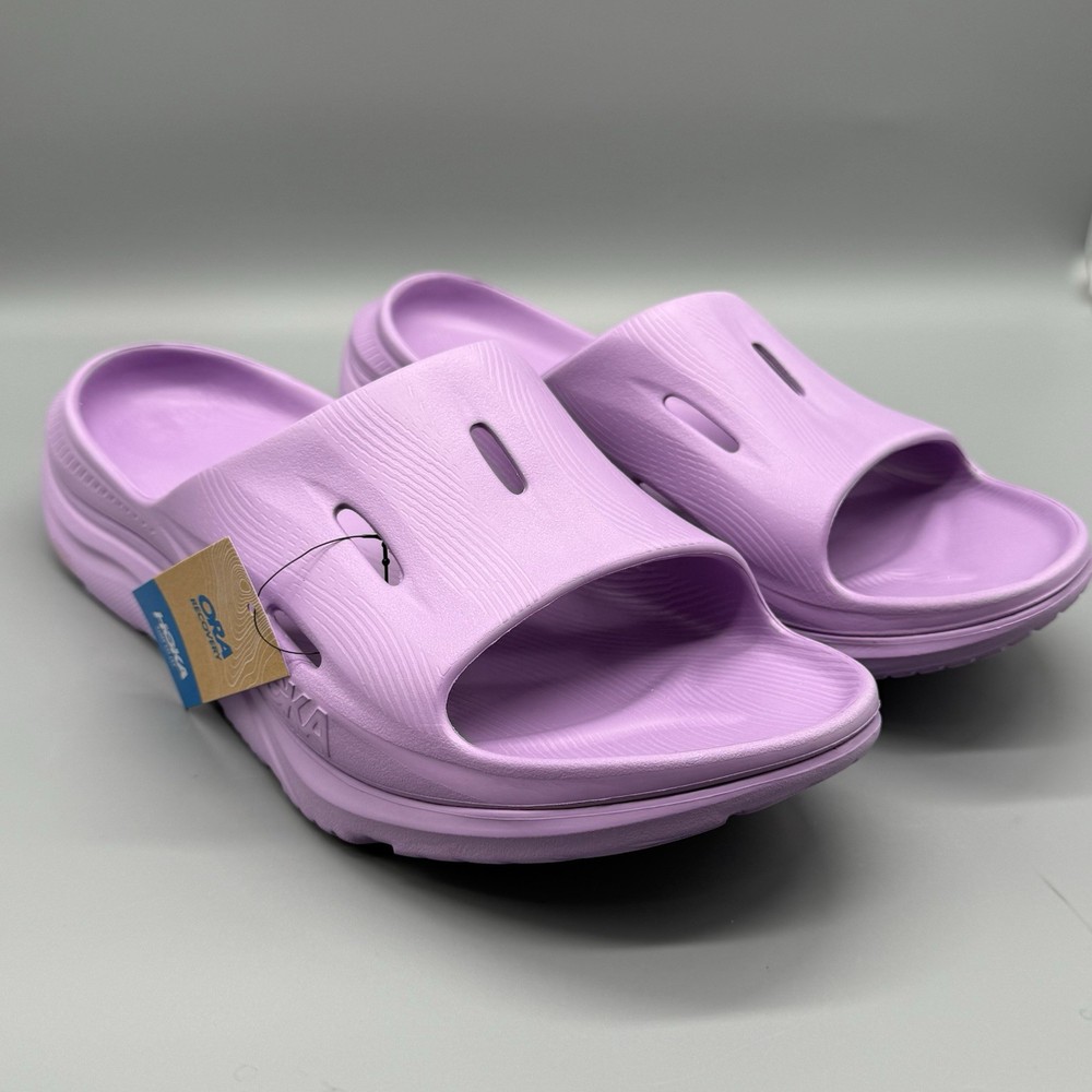 Hoka One Ora Recovery Slide 3 Sandals Purple Men's 12 Women's 14 Comfort