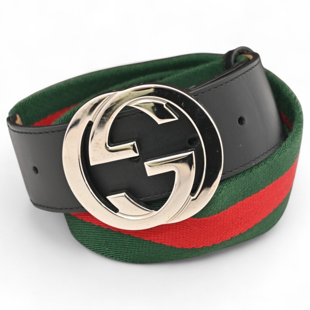 Gucci Sherry Line Interlocking G Belt GG9917 Authentic Luxury