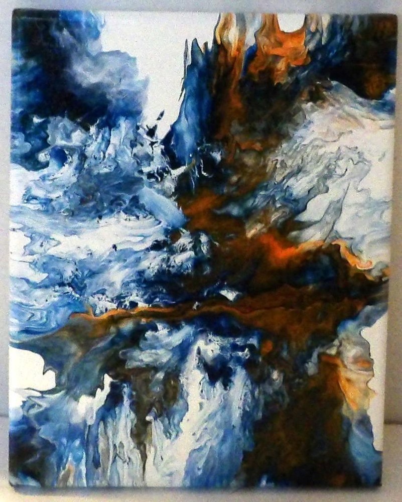 Abstract Acrylic Fluid Pour Art Painting Wall Art 8