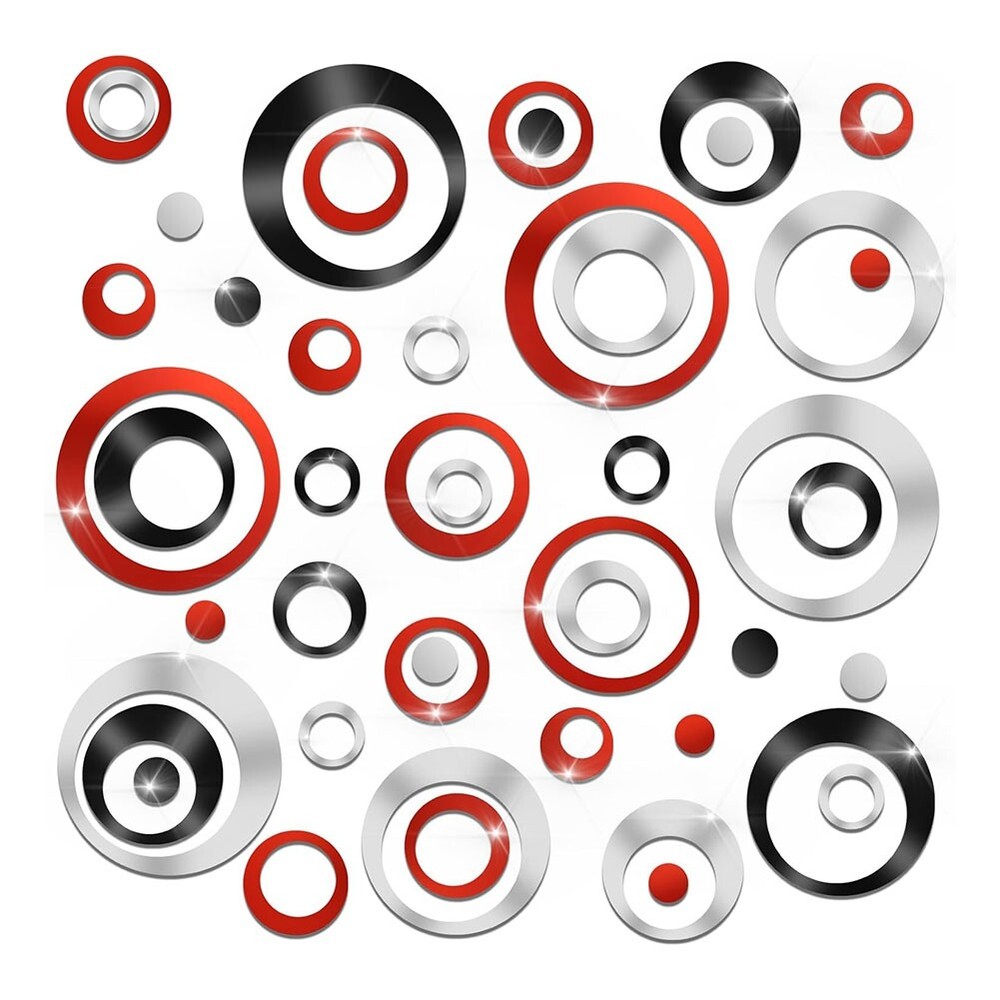 72Pcs Wall Stickers Acrylic Circle  Removable Round Dots  Wall Decoration8081