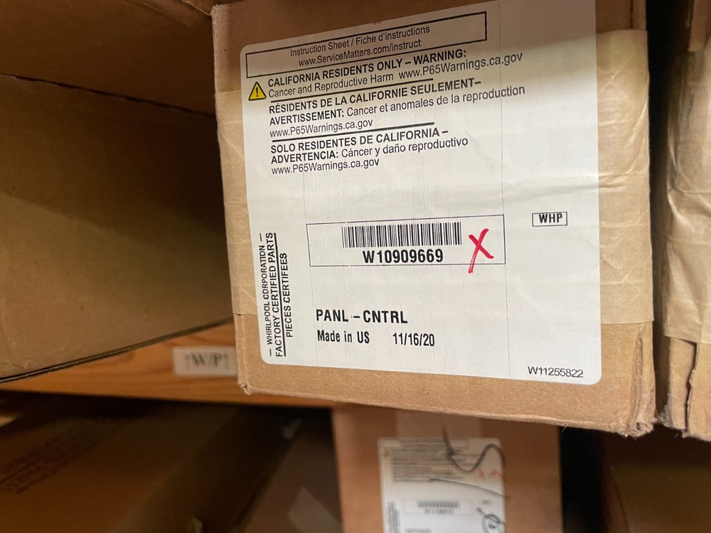 Whirlpool Range Control Panel OEM W10909669 W11029431 W10547096 W10901124 G6