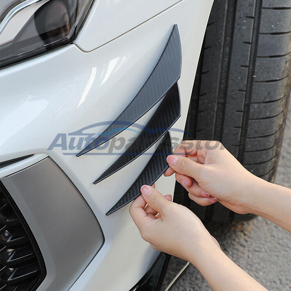 Universal Front Bumper Canards Diffuser Lip Splitter Fins Kit Car Accessories