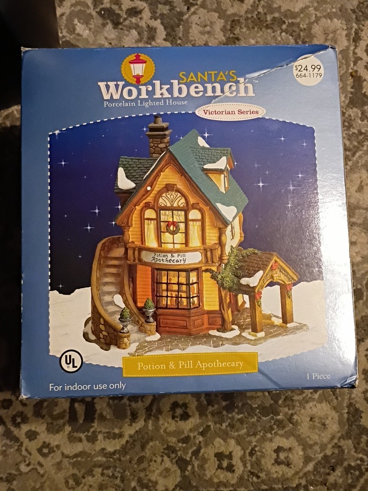 2002 Santa's Workbench Potion Pill Apothecary Victorian Collectible