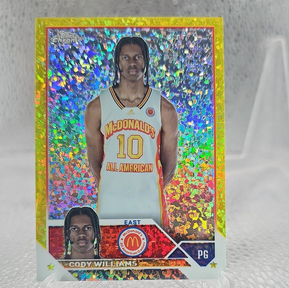 2023 Topps Chrome McDonald's - Yellow Mini-Diamond Ref. #60 Cody Williams /75
