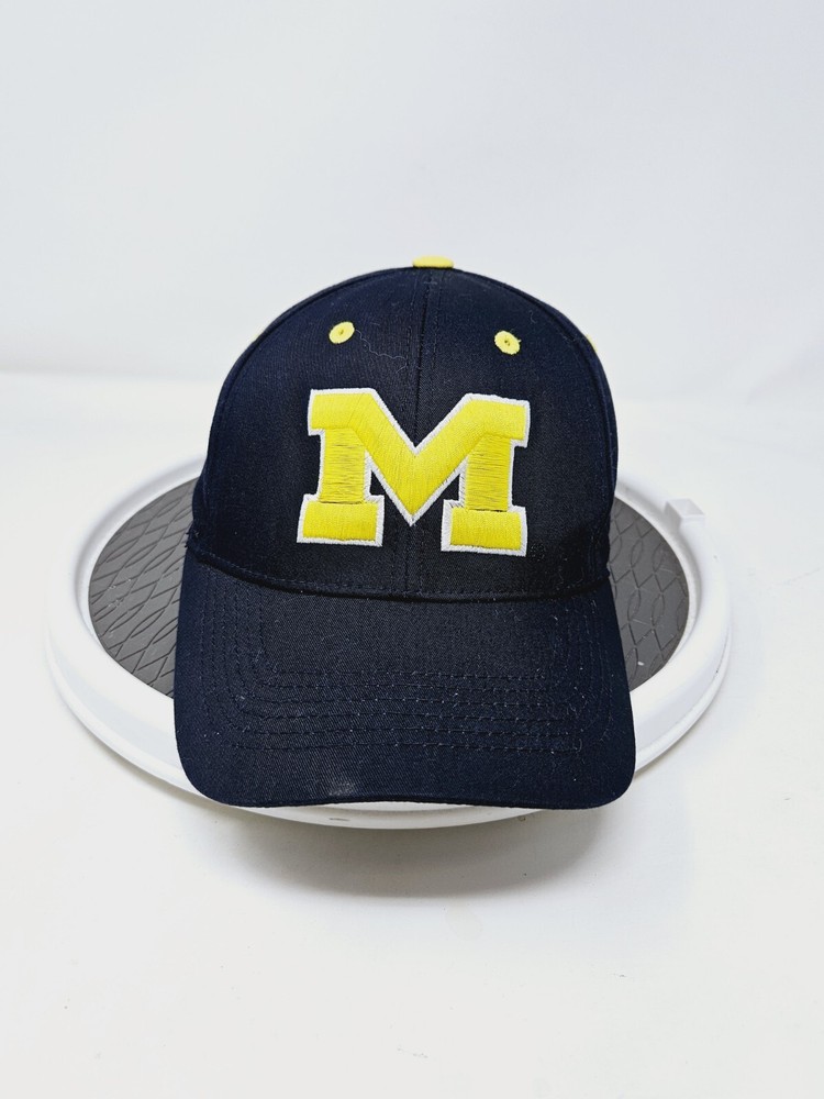 Vintage Michigan Wolverines Blue Snapback Hat Used Fast Shipping