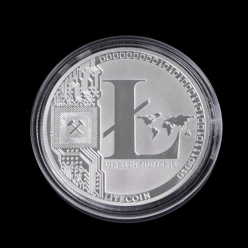 100PCS Litecoin Coin Vires in Numeris Medallion Gift Silver Plated Collectible