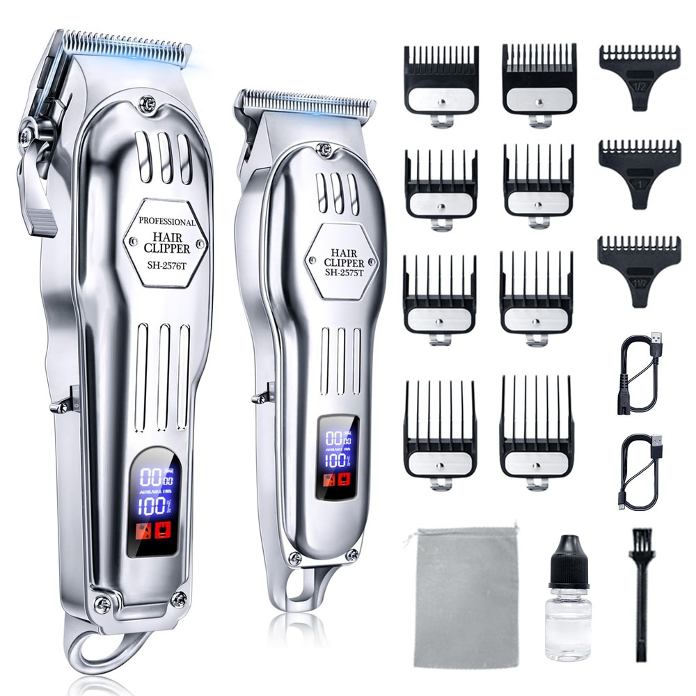 Professional Cordless Hair Clippers & Trimmer Set for Men – Barber-Grade Grooming Kit  