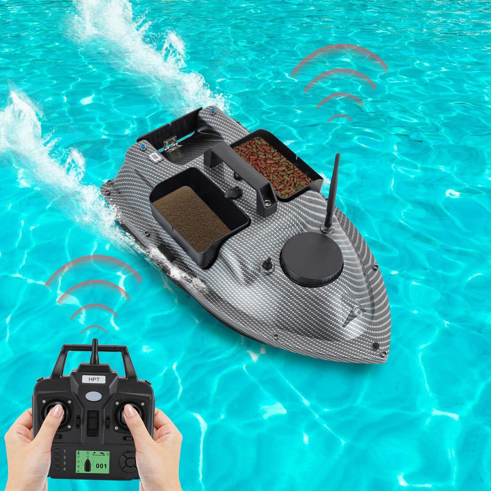 52W RC Fishing Bait Boat with LED Screen 2kg Capacity for Surf Fishing