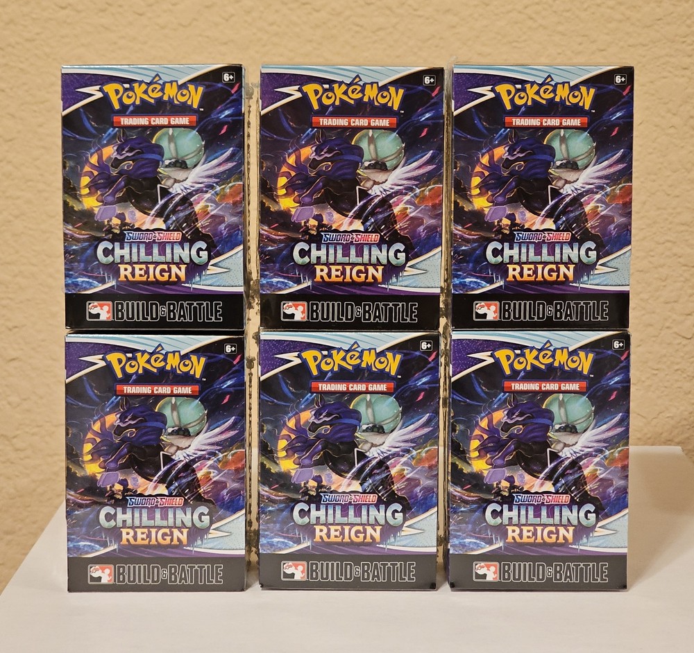 Pokemon TCG Chilling Reign Build and Battle Box Sealed ( Lot Of 6)